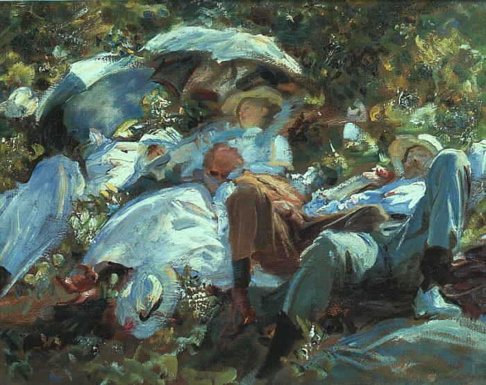 John Singer Sargent Group with Parasols oil painting image